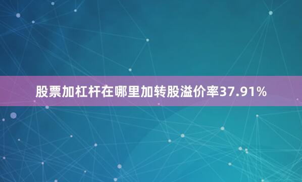 股票加杠杆在哪里加转股溢价率37.91%